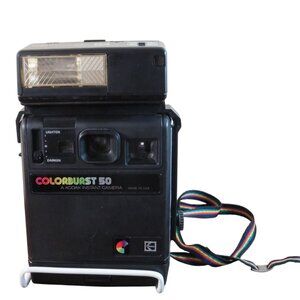 Kodak Colorburst 50 Instant Camera With Flash & Rainbow Strap